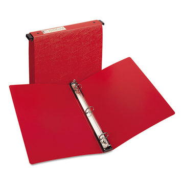 Avery® Hanging Storage Flexible Non-view Binder With Round Rings, 3 Rings, 1" Capacity, 11 X 8.5, Red freeshipping - TVN Wholesale